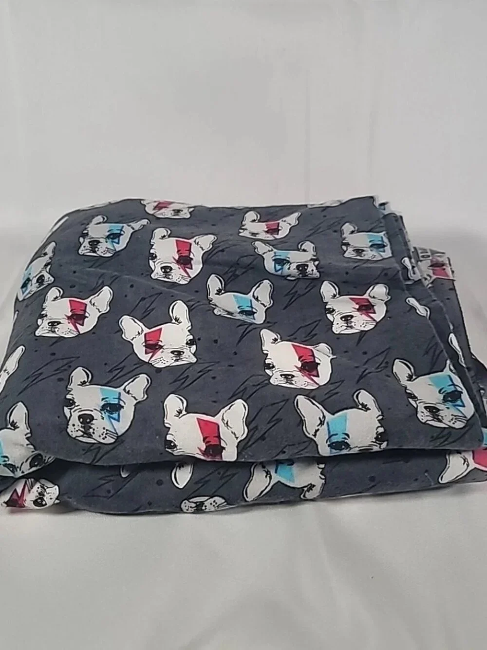David Textiles Bowie Ziggy Stardust French Bulldog Pop Art Jersey Fabric 6 yds